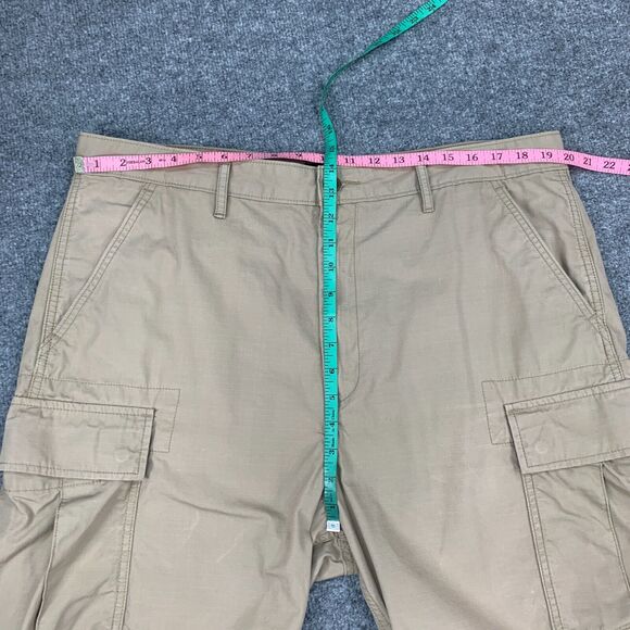 Levis Cargo Short Men 38 Khaki Beige Cotton Multi Pocket 9in Inseam - Picture 7 of 15